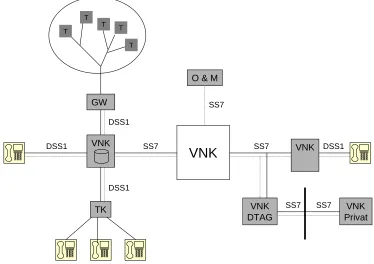 Figure 1: Mixed telecommunication network