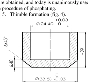 Fig. 2 The initial blank, material S20A  Equipment:  Vertical  press  with  feeding  mechanism J-23-80, Press PA163; 