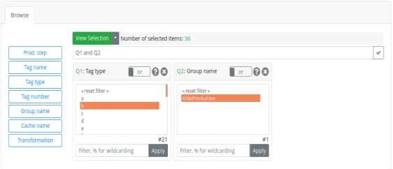 Fig. 11. The “AMI-Tags selection tool” for ATLAS.