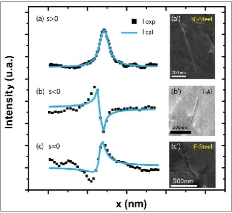 Figure 6. Fitted (blue line) and experimental (black squares) IBSE profiles and their corresponding ECC 