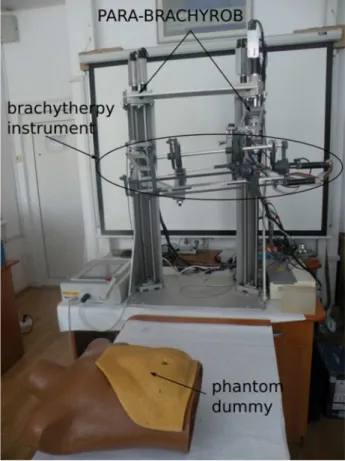 Fig. 6. Experimental model mounted on the  parallel robot PARA-BRACHYROB 