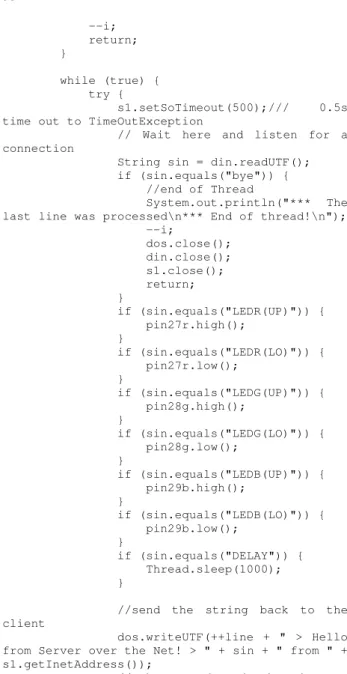 Fig. 3. – The server jar executed on the RPi3 under  Raspbian OS. 