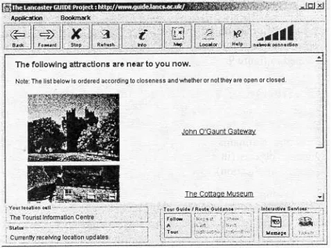 figure 7 (and given the visitor's location being near the city's TIC) the processed page would be displayed as shown in figure 8