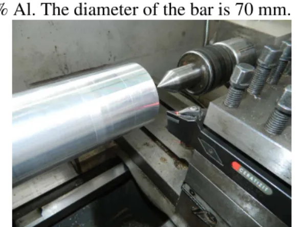 Fig. 2. The material and the insert used in turning process 