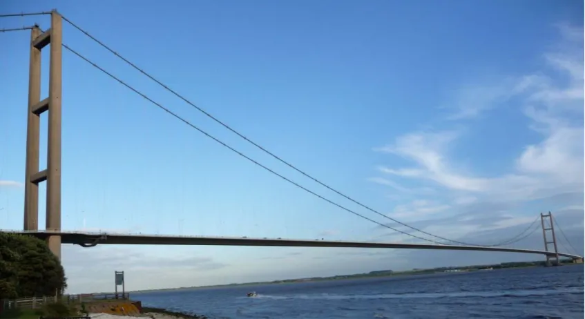 Figure 1 View of Humber Bridge from West, Hessle side 