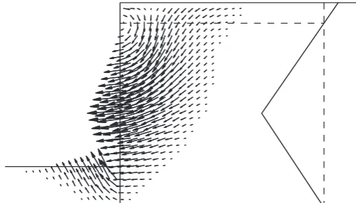 Figure 8: FELA vector plot for a rough anchored wall,Krabbenhoft et al. (2005)