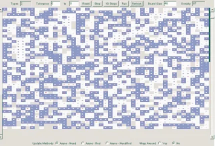 Figure 6. Initial random seed condition for a Schelling segregation model (Source: Yale