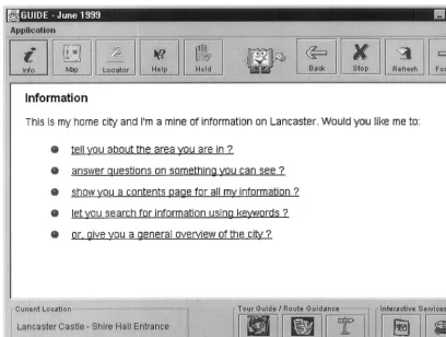 Fig. 2. The GUIDE information page.