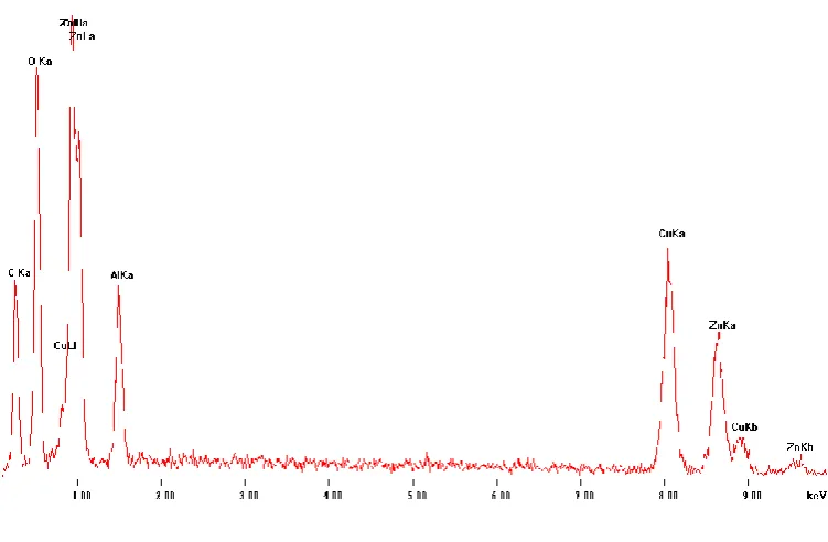Figure 2. The microscopic image of sample of the fragmented catalysts material. 
