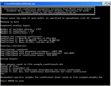 Figure 3: Free software tool: calculation of conditionals