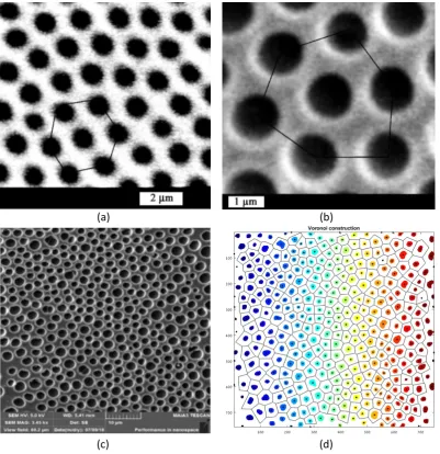 Figure 1. Porous ordered polycarbonate honeycomb structures obtained with breath-figures self-assembly is shown