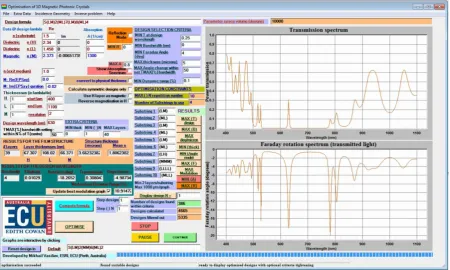 Figure 1. Front-panel controls of MPC Optimisation software and a sample optimised MPC design obtained by clicking the “Optimise” button without changing default-entered data