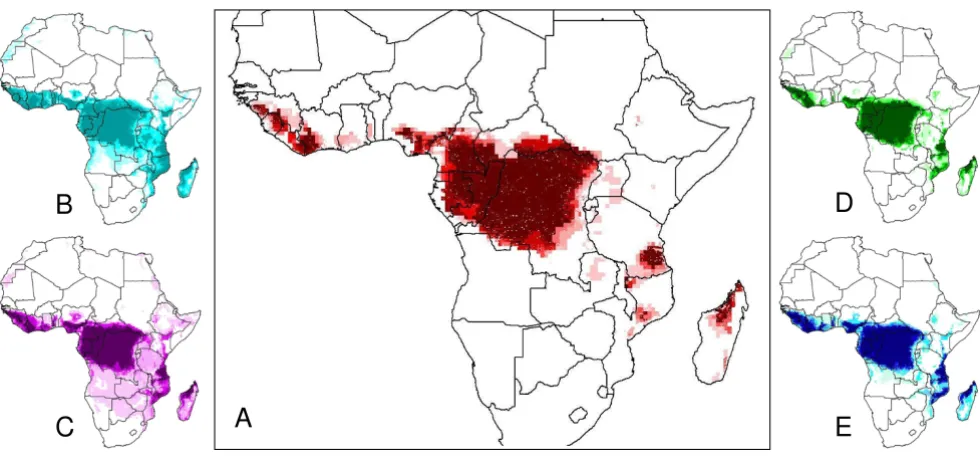 Figure 1A shows the comprehensive map made with all parameters – each jackknife map was compared for similarity via statis-tical analysis with this comprehensive map