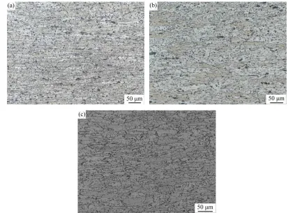 Fig. 5 True stress–strain curves of Cu/Al composites and monometal Al under different strain rates of (a) 0.01 s−1, (b) 0.1 s−1 and (c) 1 s−1 