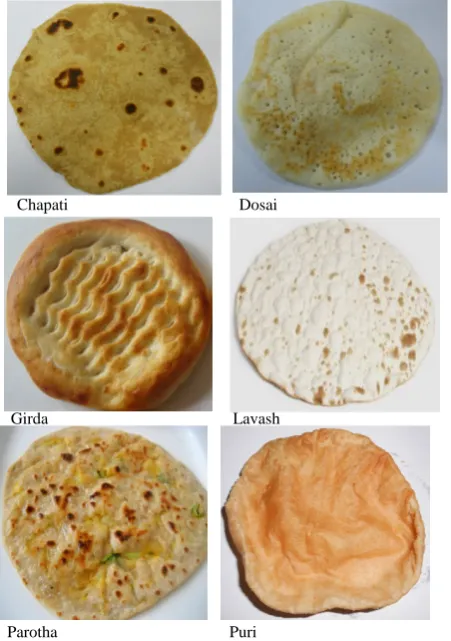 Figure 1. Common Indian flat breads.                      