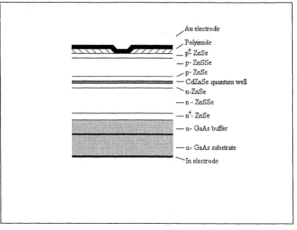 Figure 1.2 ZnSe based blue solid state laser after Haase et al (1991).