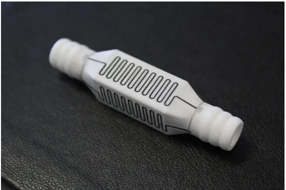 Figure 7. post-functionalized additively manufactured alumina component 