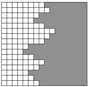 Fig. 5: The Kossel model assumes attachment of solid on existing solid only i.e. it does not allow for any overhang