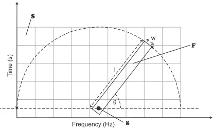 Fig. 2. The bar operator with width w, length l and angle θ.