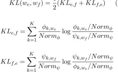 Table 1: Number of aligned word pairs in eachfold of data.