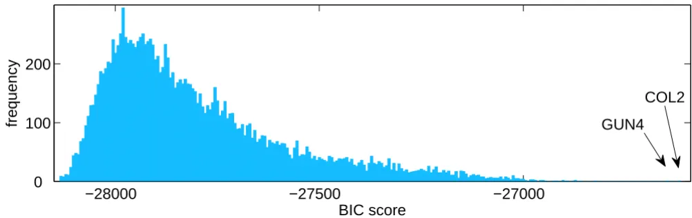 Figure 7Distribution of BIC Scores