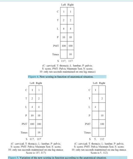 Figure 4. New scoring in function of anatomical situation. 