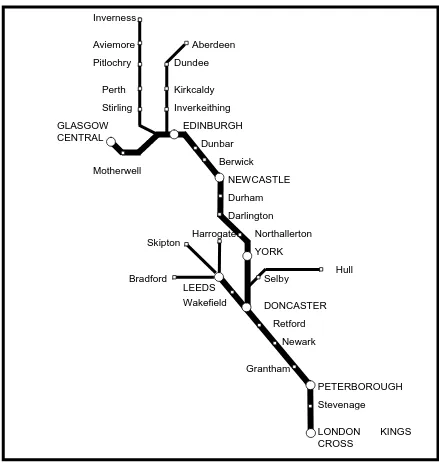 Figure 6.1: East Coast Mainline route  