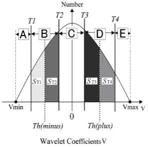 Figure 3. Schematic diagram of the histogram of MRR wavelet coefficients [9].                                              