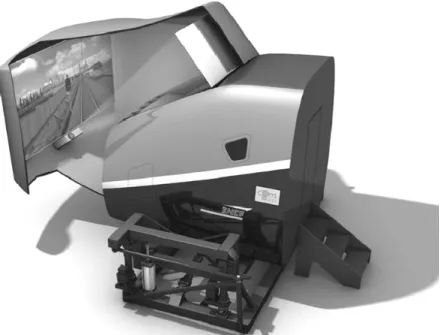 Fig. 1. General view of a full scope cab replica simulator on a motion base 