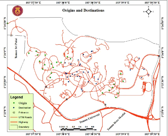 Figure 3: Origins and destinations of the respondents 