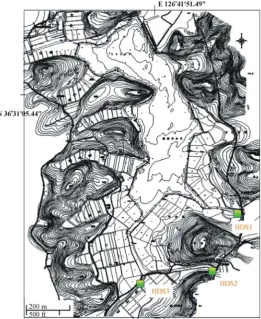 Figure 1. Sampling location at Hongdong reservoir (square: loca-tion of the investigation)
