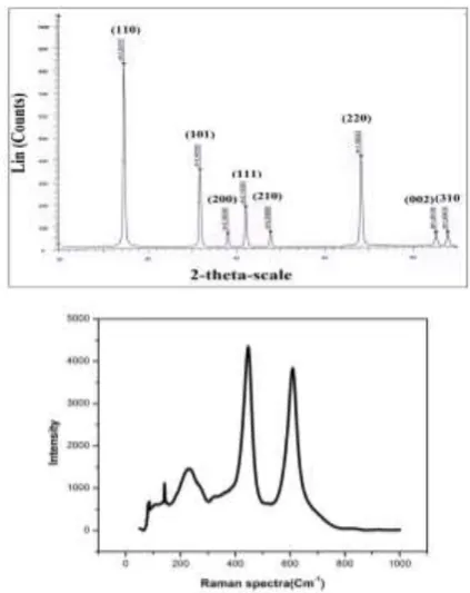 Fig.4.[A],[B] shows results of Scanning electron microscopy (SEM) studies carried out On TiO2-PVA/gold electrode and Urs/TiO2-PVA/gold bioelectrode