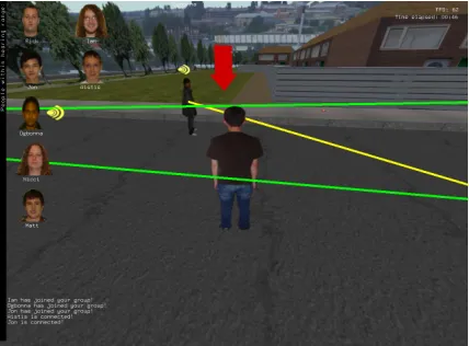 Figure 1: Screenshots of the environment in the two con-ditions: teleport and multiple views