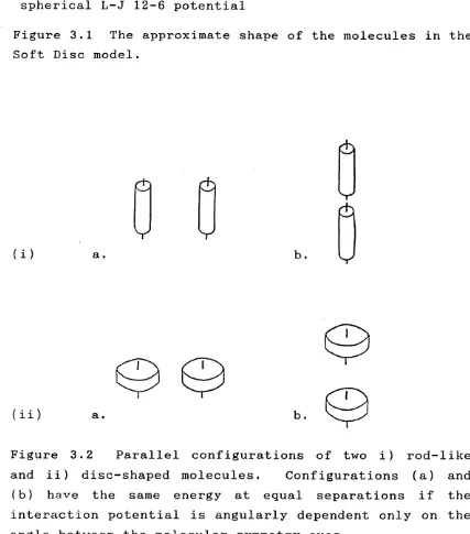 Figure 3.1 The approximate shape of the molecules in the 