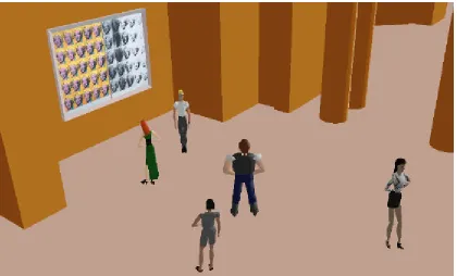 Figure 9: Avatars in the Networked Virtual World of the Tate