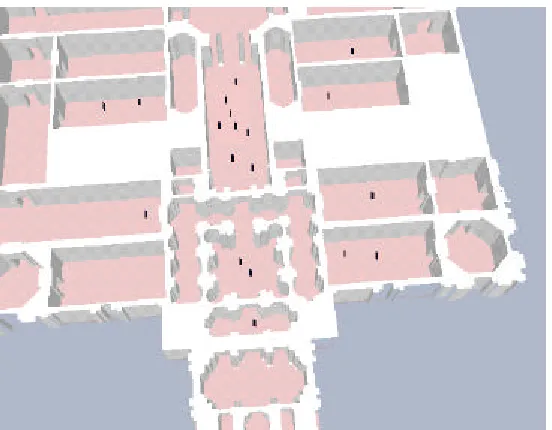 Figure 6: Agents Moving in the Gallery