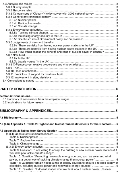 Table 8: Climate change ...........................................................................................59  