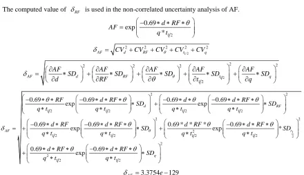 Table 2. The statistical properties of the soil and the chemical (i.e., Diuron) [4].                                        