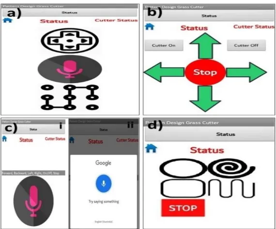 Figure 5. Design view and Blocks editor of Android Application for pattern design grass 