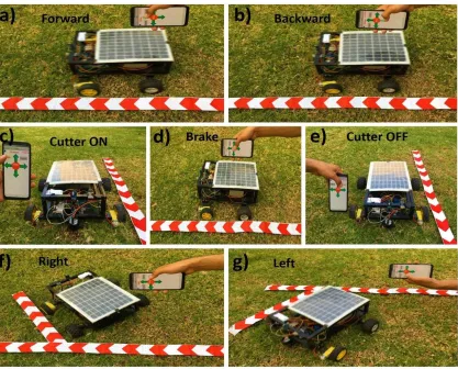 Figure 7. Result diagrams of the automatic pattern design grass cutting robot system 