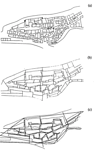 Figure 3.3 The procedure of modelling an axial map. Source: Hillier and Hanson, 1984