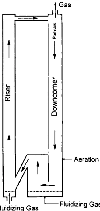 Fig. 1.2 Typical circulating fluidized bed system.