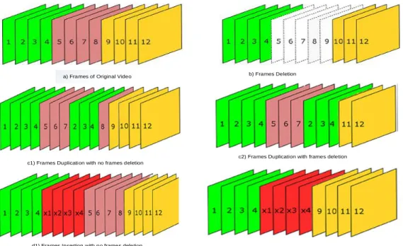 Figure 3. Video inter-frame forgeries 