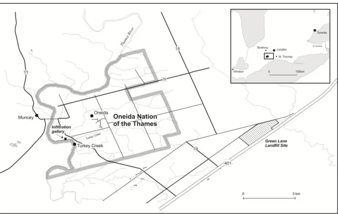 Figure 2: Case Study Region: Oneida Nation of the Thames 