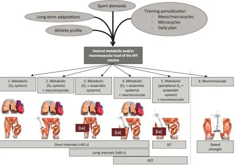 Figure 2.2:  High-intensity interval training decision tree, considering individual drills based on the expected acute physiological strain responses