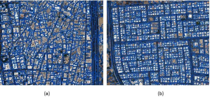 Figure 4. Multi-resolution segmentation of the GeoEye-1 image (SP = 40, 