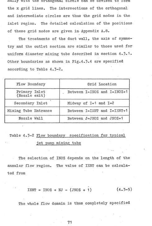 Table 4.3-2 Plow boundary specification for typical 
