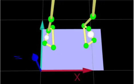 Figure 8: Markers on feet for stance alignment angle in own method 