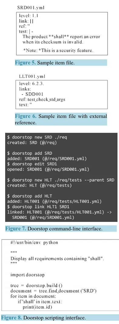 Figure 5. Sample item file.              