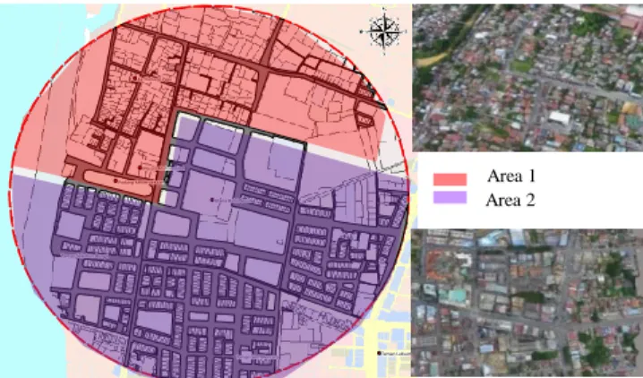 Figure 4: Malay street pattern analysis that influences the urban form at the area 1 and  area 2 